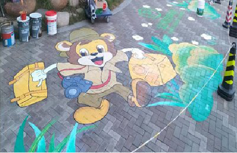 西充夏季画地面彩绘会遇到的问题