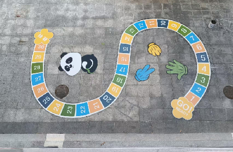 西充地面游戏彩绘