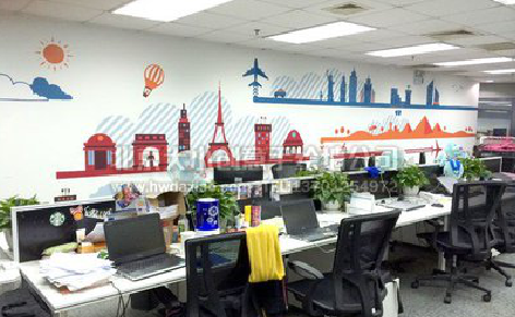 西充教你设计办公室墙绘的方法。